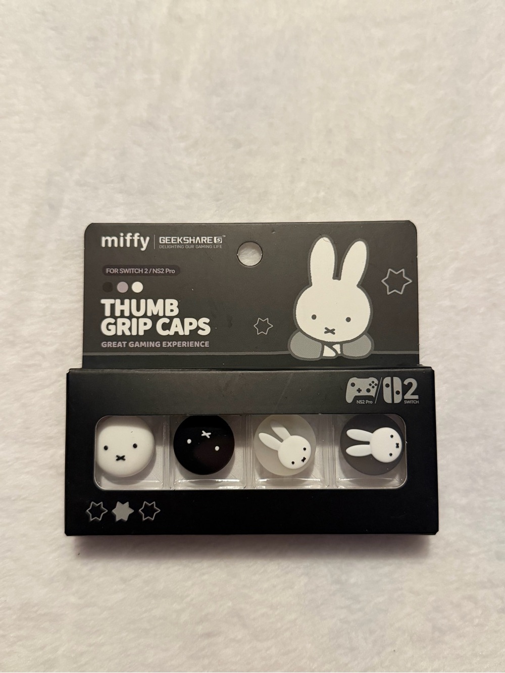 NEW MIFFY NINTENDO SWITCH 2
JOYCON THUMB GRIP CAPS 4 SET CUTE BUNNY RABBIT LOT